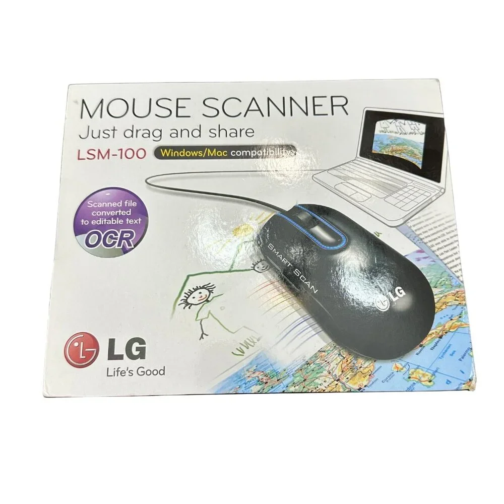 LSM-100 Mouse Scanner LG Smart Scan Windows PC Mac Compatible NWT